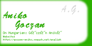 aniko goczan business card